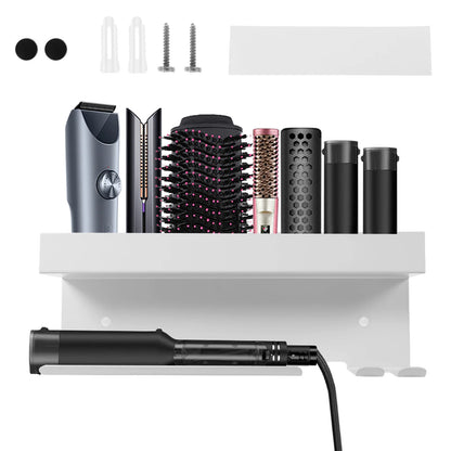 Haartrockner-Halter, Wandmontage, Aufbewahrungsregal, Dyson Airwrap-Halter mit speziellem Steckerschlitz, Haarpflege-Werkzeug, Badezimmer-Organizer