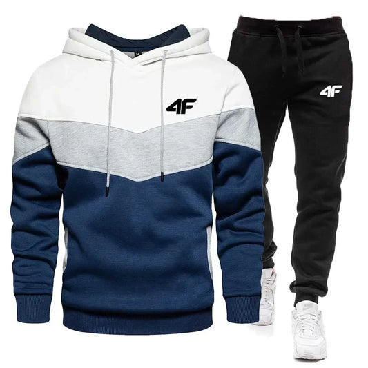 2025 Men's Autumn-Winter Fashion Hooded Sweatshirt with Belted Pants - Stylish Quality Outdoor Jogging Fitness Sports Casual Set.