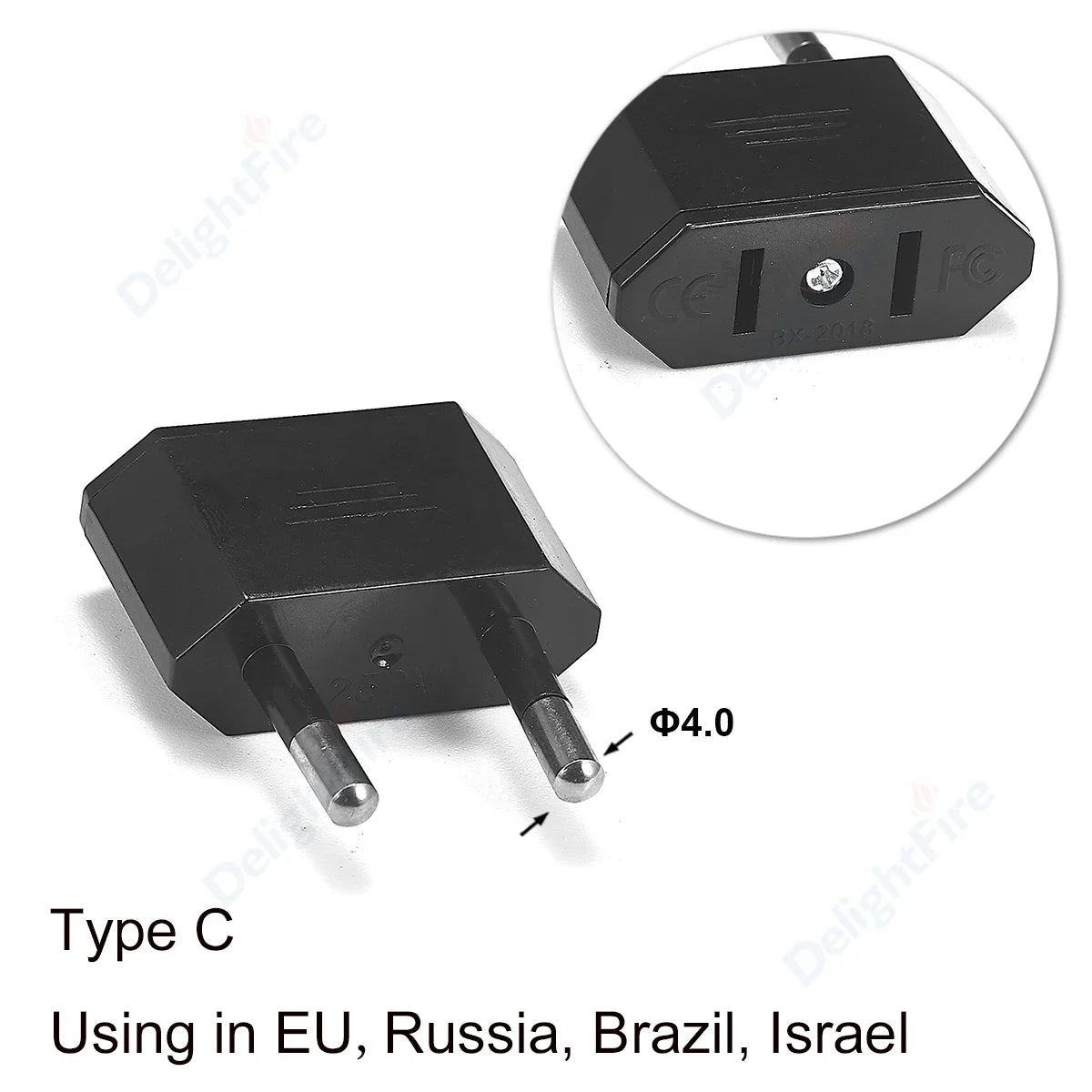 US-Elektrostecker-Adapter, europäisch, EU auf US, Amerika, China, CN, Kanada, CA, Reiseadapter, 2-poliger Stecker, Typ A, Konverter, Netzteil