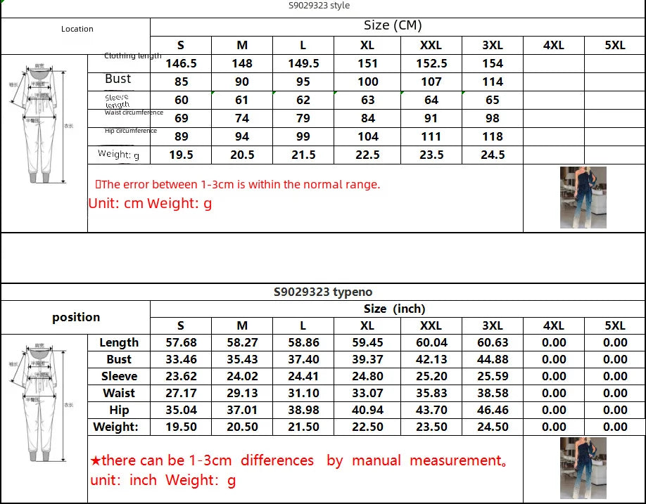 Summer Women Fashion Gradient Printed Diagonal Collar Long Sleeve Sexy One-piece Loose Leg Pants.