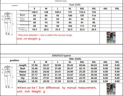 Summer Women Fashion Gradient Printed Diagonal Collar Long Sleeve Sexy One-piece Loose Leg Pants.