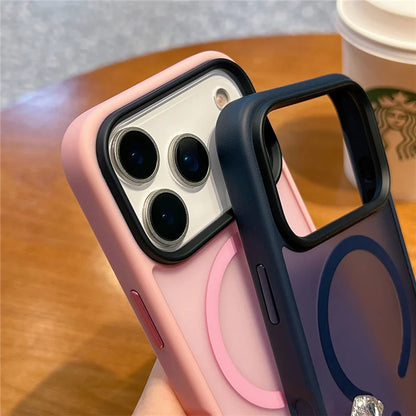 Matte Magsafe Case For iPhone 17 Air 17Pro 17Pro Max Translucent Wireless Charge Magnetic Hard Cover for iphone 16Pro 16Pro Max.