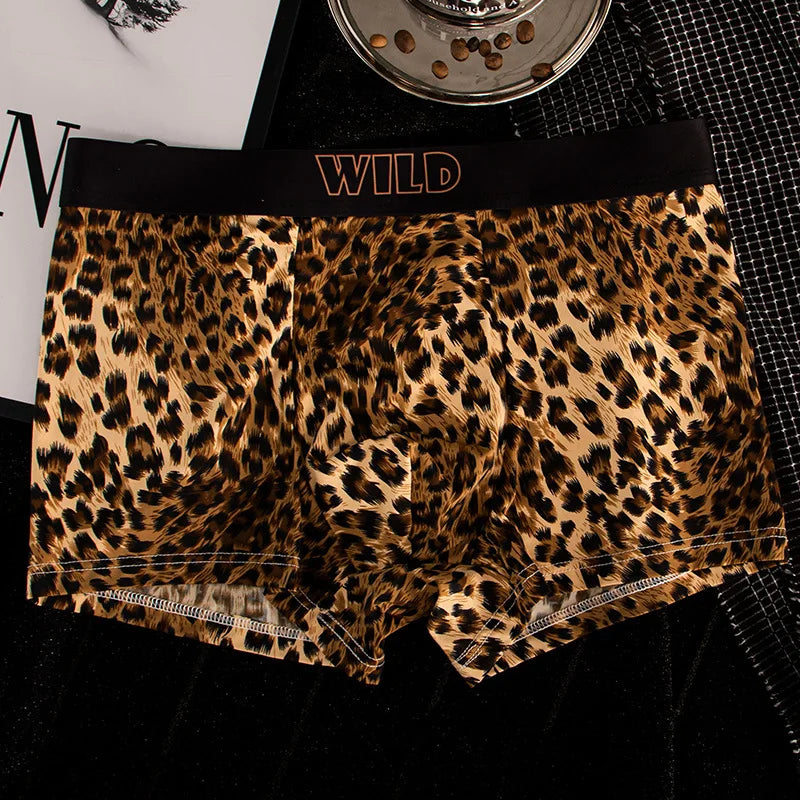 EXILIENS Neue Leopard 1 stücke/3 stücke Boxer Männer Unterwäsche Heiße Unterhose Herren Boxer Masculinas BoxerShorts Mann Höschen größe L-3XL KX735