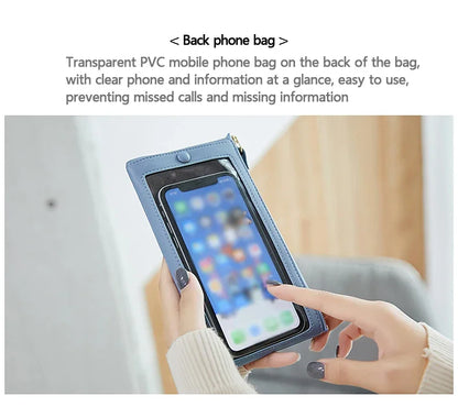 MIYIN Simple and Fashionable Women's Ultra Thin Long Wallet Solid Color PU Leather Zipper Wallet Large Capacity Portable Handbag.