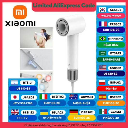 XIAOMI MIJIA H501 SE Hair Dryer High Speed 62m/s Wind Speed Negative Ion Hair Care 110,000 Rpm Professional Dry 220V CN Version.