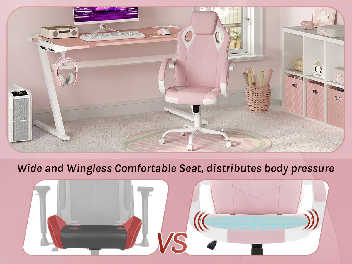 Ergonomisches Design, Gaming-Stuhl, Gamer-Sessel, Büro-Computerstuhl, Neigungsmechanismus, höhenverstellbar, 360° °   Drehbare hohe Rückenlehne