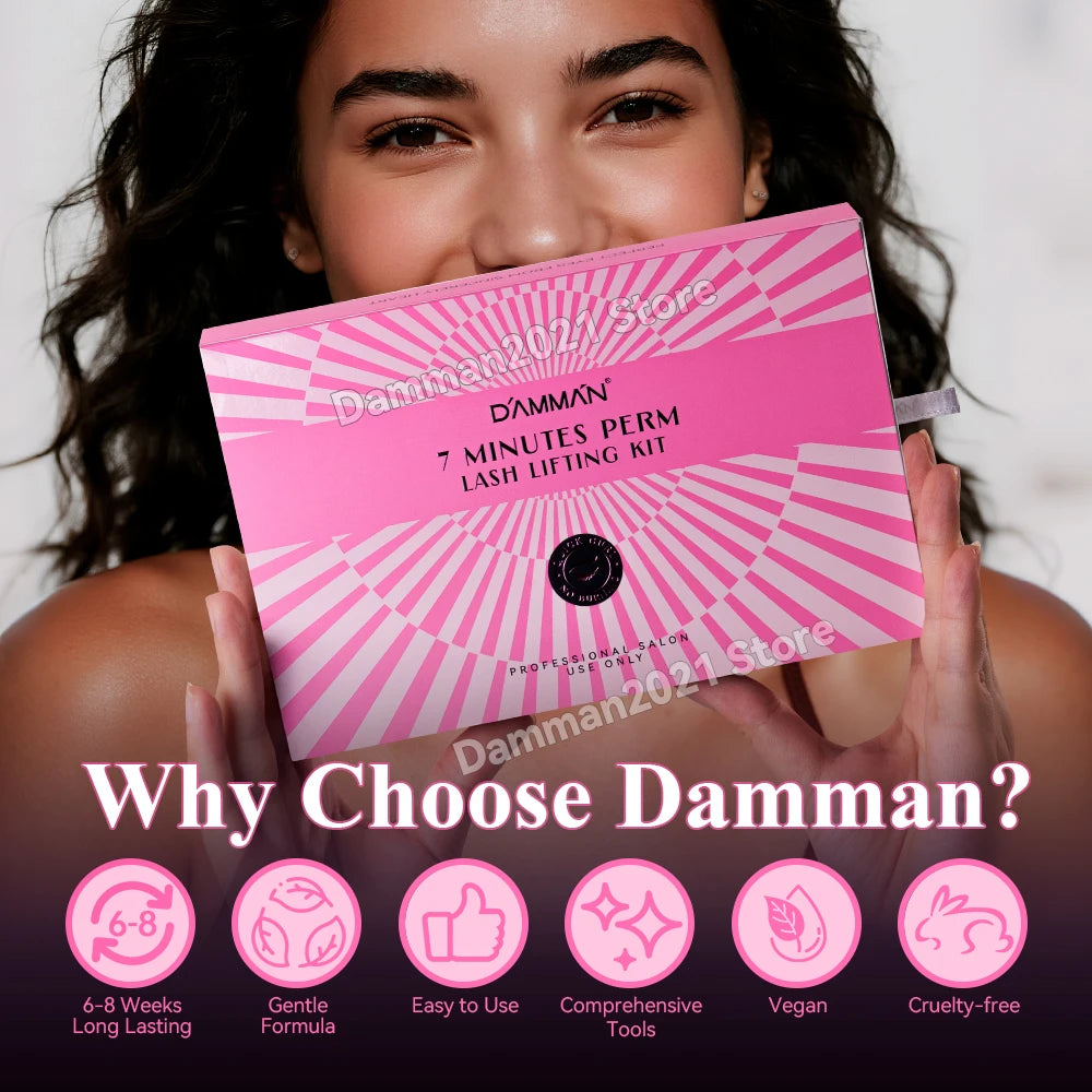 Damman Professional Lash Lifting Kit Eyelash Curling Lifting Set Long Lasting Lash Lift Perm Kit Makeup Tools For Salon Use.