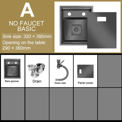 Versteckte Küchen spüle Bar Spüle Kit Klapp hahn Abflussrohr, Drop-In Unterbau Spüle, kleine Edelstahls püle für Workstation RV