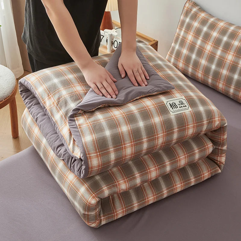 nordic quilt cotton 100% double bed comforters winter comforters King size duvet 220x240 cm winter Plaid comforter queen single.