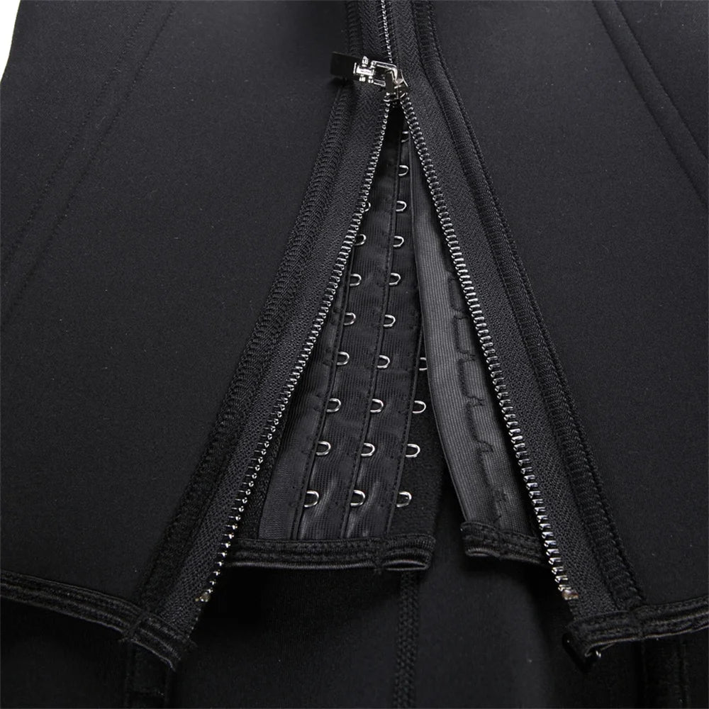 Waist Trainer Tank Top For Women Zipper Body Shaper Tummy Control Sleeveless Top, Women's Activewear Body Shaping Underwear.