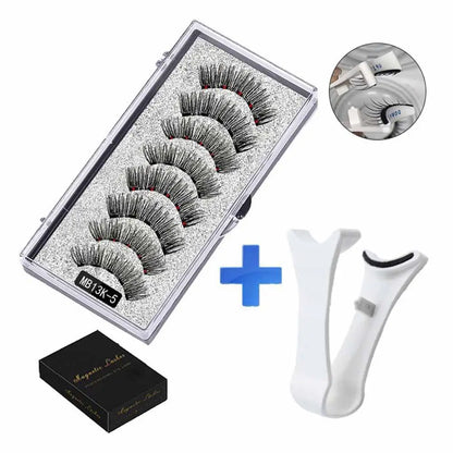 3D Natural Magnetic Eyelashes,With 5 Magnetic Lashes Shipping Box Eyelashes Handmade False Gift Reusable Support Drop Magne T6N2.