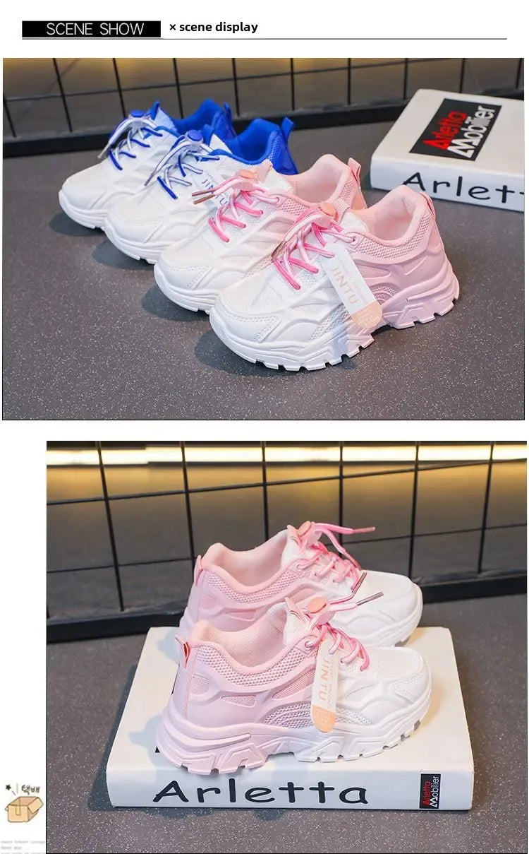 Kids Fashion Shoes For Boys Girls Toddler Boy Girl Soft Sports Shoes Children Running Sneakers Air Mesh Breathable 26-37.