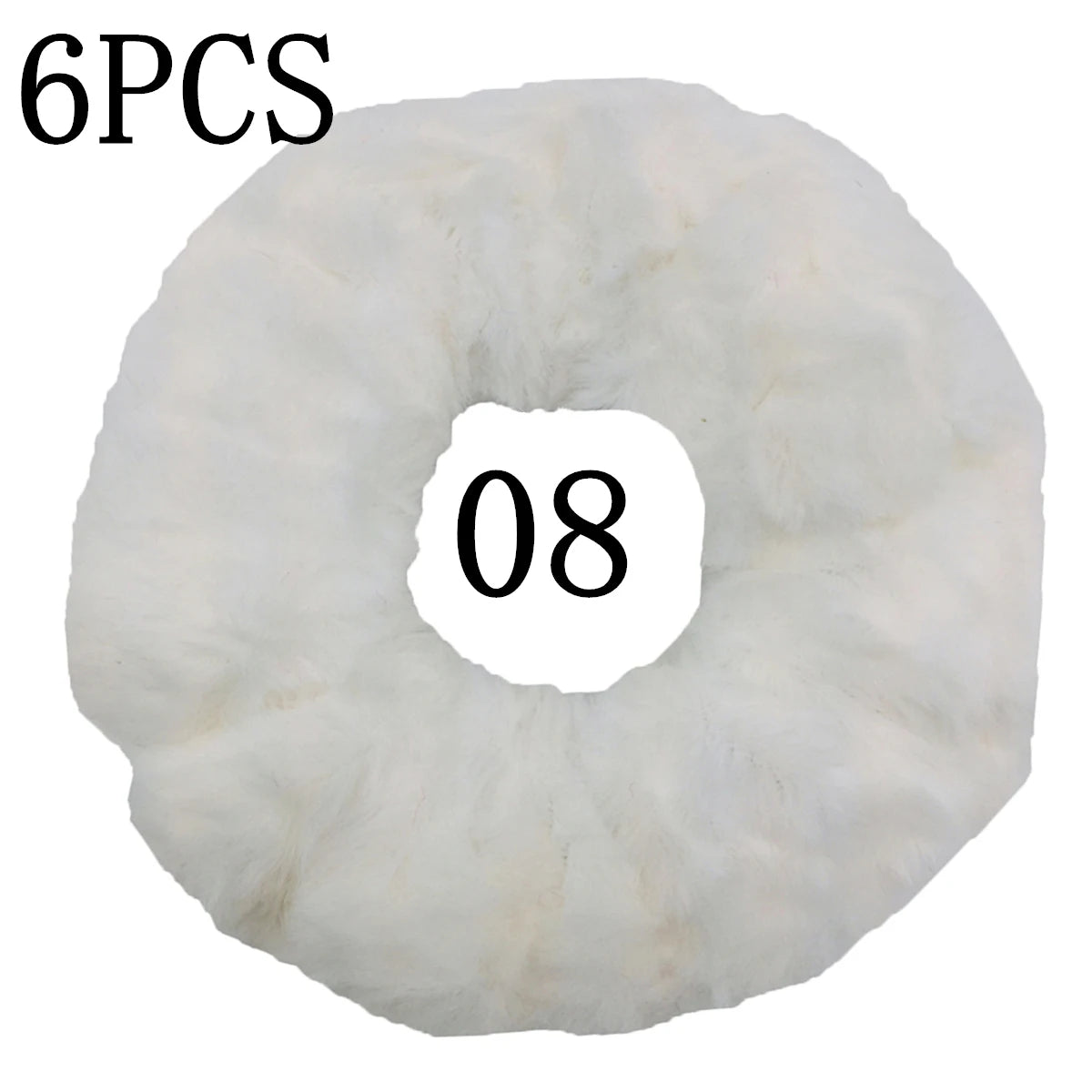 6pc Hair Scrunchies Furry Elastic Band Women Girl Ponytail Holder Rubber Ties Accessories Plush Faux Fur Soft Chiffon Headband