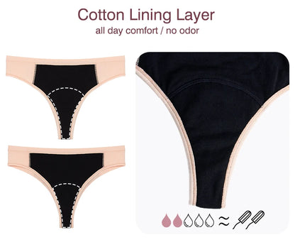 Bikini Menstrual Panties Eco-friendly Reusable Breathable Leakproof Period Underwear for Women Bamboo Fibre.