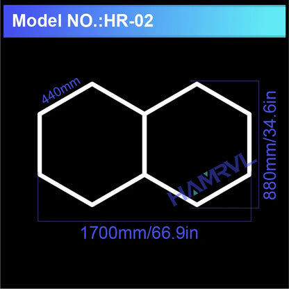 Hexagonal ceiling light BarberShop Car Garage LED Light 6500k LED tube for Gym Bar Hair Salon Library Workshop Auto Body Repair