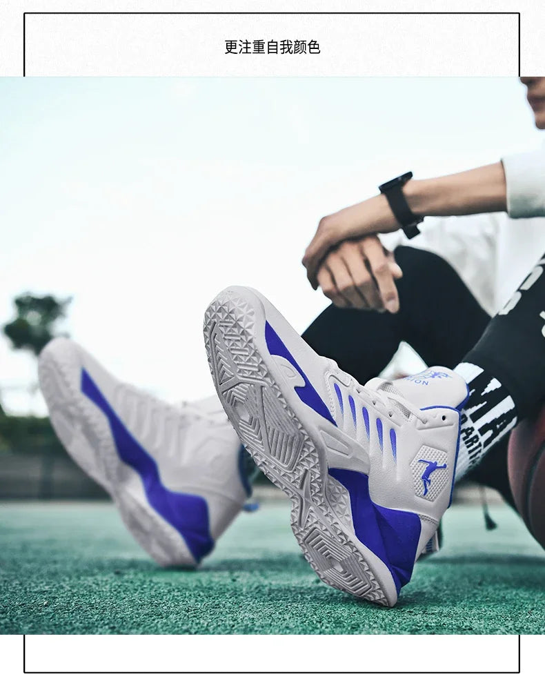 2024 Men Basketball Shoes Outdoor Sports Shoes Male Trendy Sneakers Wear Resistant Rubber Sole Basketball Shoes unisex 36-45