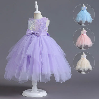 2025, lila Mädchen-Partykleider für Kinder, Mädchenkleider, Performance, Junior-Kleid, Hochzeit, Abend, Abschlussball, Urlaub, Rock, Kostüm