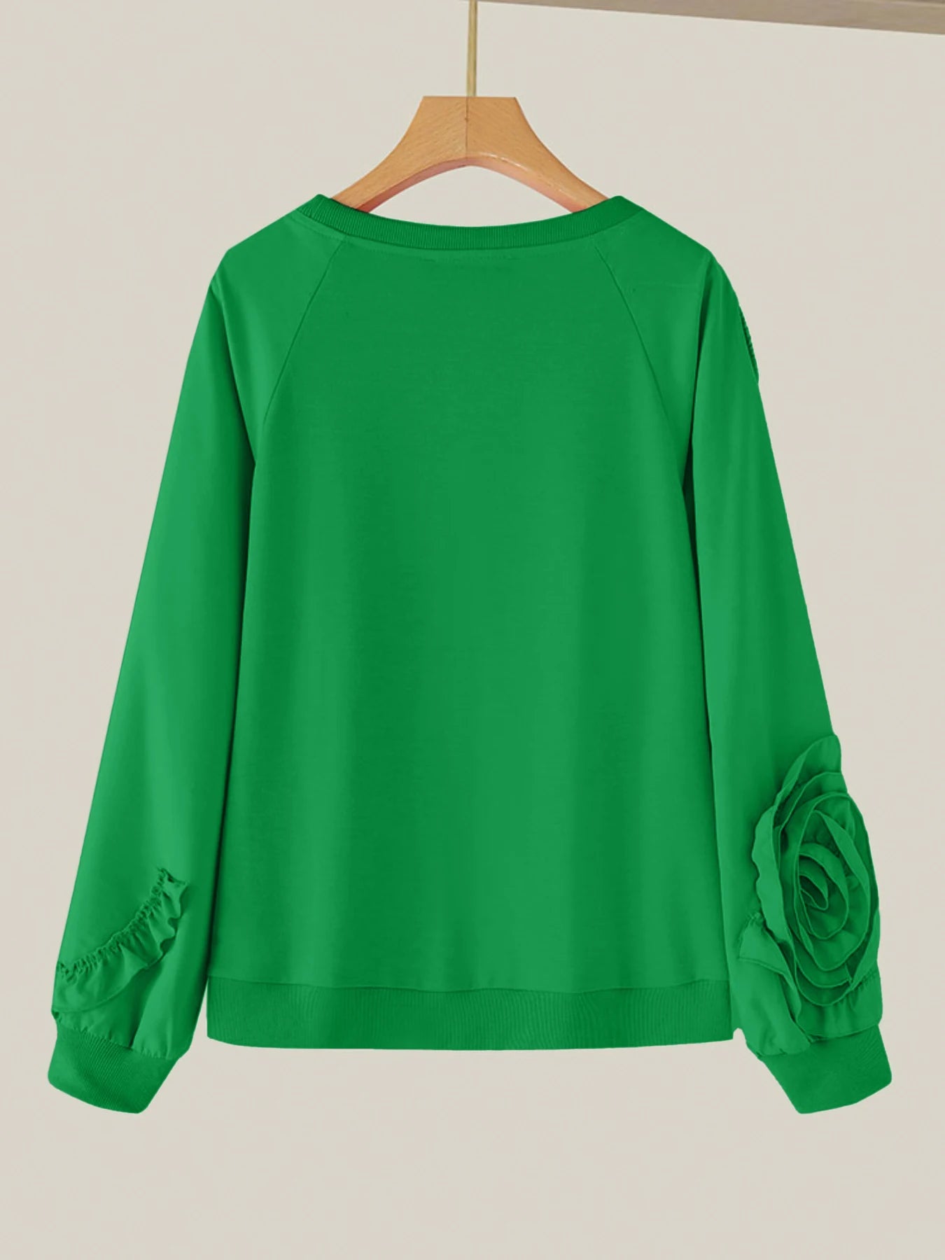 ZANZEA Plus Größe Frauen Solide Sweatshirts Herbst Rüschen Nähte Tops Vintage Oansatz Lässige Mode Lange Puff Sleeve Pullover.