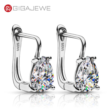 GIGAJEWE Moissanite D Color VVS1 Total 2.5ct 925 Silver Drop Earring 18K Gold Plated Diamond Test Passed Jewelry Woman Girl Gift.