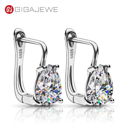 GIGAJEWE Moissanite D Color VVS1 Total 2.5ct 925 Silver Drop Earring 18K Gold Plated Diamond Test Passed Jewelry Woman Girl Gift.
