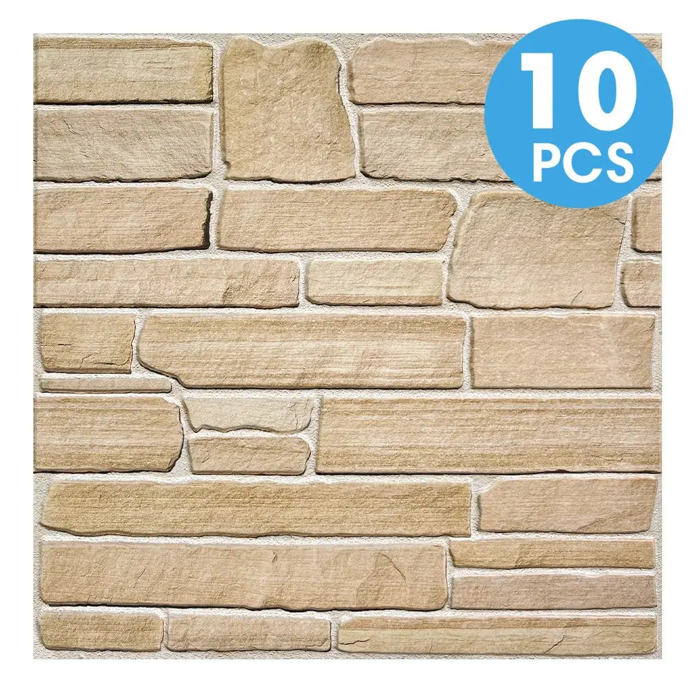 10/20Pcs 3D Faux Stone Wall Panels, Self-adhesive Panels, Kitchen Backsplash, Farmhouse Wall Decor, 30cm x 30cm