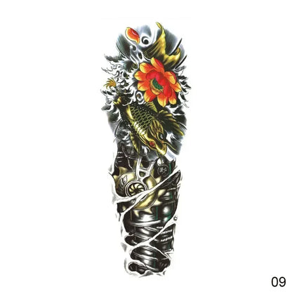 16 Designs Full Arm Temporary Tattoo Sleeve Waterproof Tattoos For Cool Men Women Tattoos Stickers On The Body Art #272596