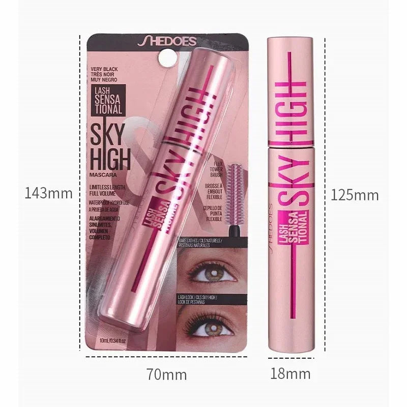 Pink Mascara Waterproof Long Lasting Curling False Eyelash Professional Volume Natural Eyelash Makeup Tools  Lashes Brush.