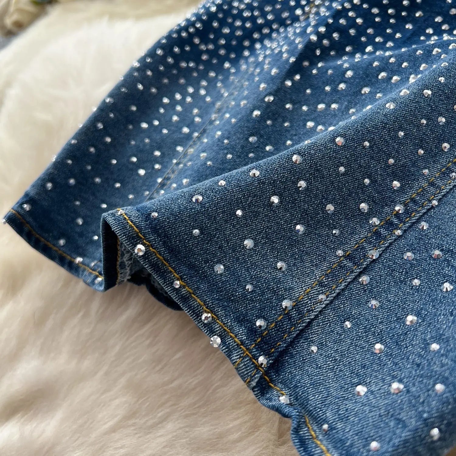 Denim Pant Set Women Two Piece Sets Sexy Matching Sets Sleeveless Short Tops Long Flare Pants High Waist Slim Hot Diamond.