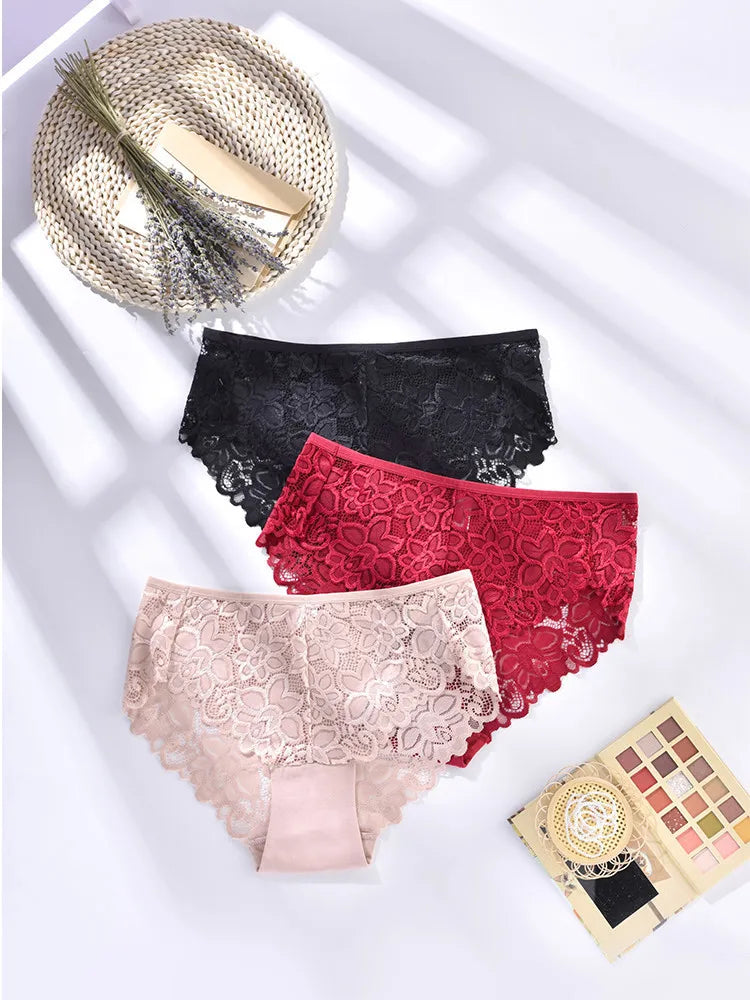 1XL-4XL Plus Size Women Briefs Panties High Waist Sexy Lingerie Hollow Out Underpanties Comfortable Underwear 80-140kg.