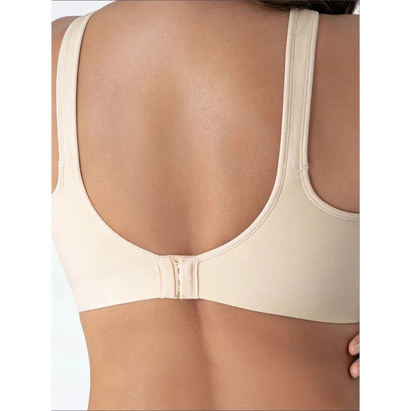 Women Daily Comfort Wireless Shaper Bra Sexy Bright Silk Decoration Lingerie Female Removable Pad Underwear S-4XL C06.