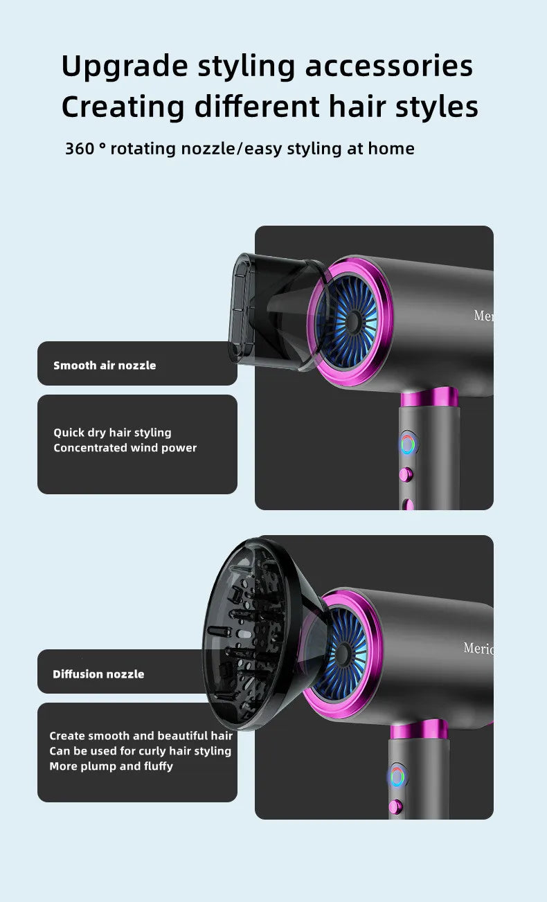 Hot Selling High-Speed Hair Dryer 2400W High-Power Silent Constant Temperature Hair Care Home Hair Salon Hammer Hair Dryer