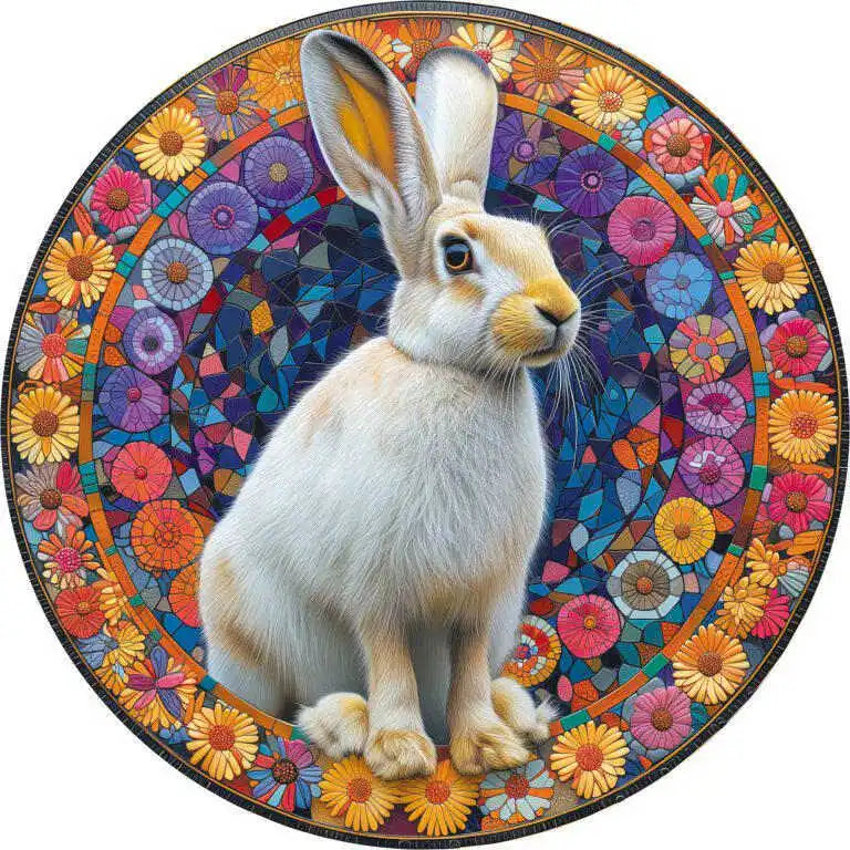 Unique Wooden Animal Jigsaw Puzzles Colorful Rabbit Cat Dog 3D Puzzle Gift Interactive Toy for Adults Kids Educational Jigsaws.