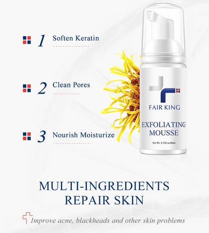 Facial Exfoliating Mousse Peeling Gel Face Scrub Deep Remove Cleaning All Skin Types Smooth Moisturizing Skin Exfoliator Cream.