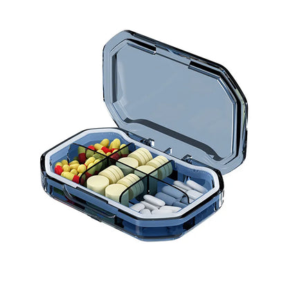 Weekly 6/7/8/10/21 Grids Pill Box Medicine Organizer Black Plastic Storage Box Container Portable Pill Case