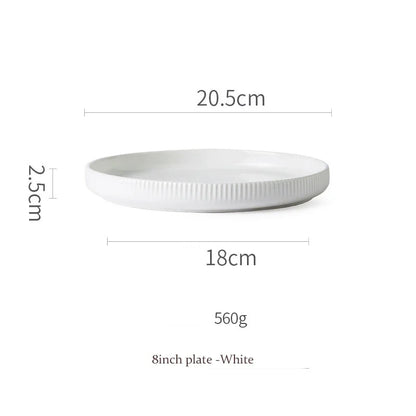 KINGLANG Nordic Creative Ceramics Plates matte glazed bowl Dishes Individual  Ins style Dishes Bowl Household Tableware