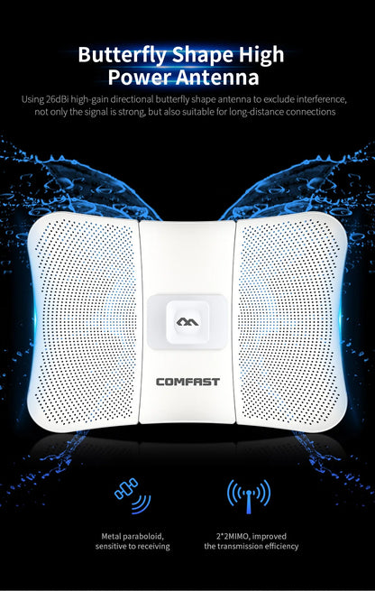 COMFAST 5.8G 900Mbps Outdoor CPE WiFi Router 1-11KM long range Extender High Power WI-FI Wireless Bridge AP/Repeater/Amplifier