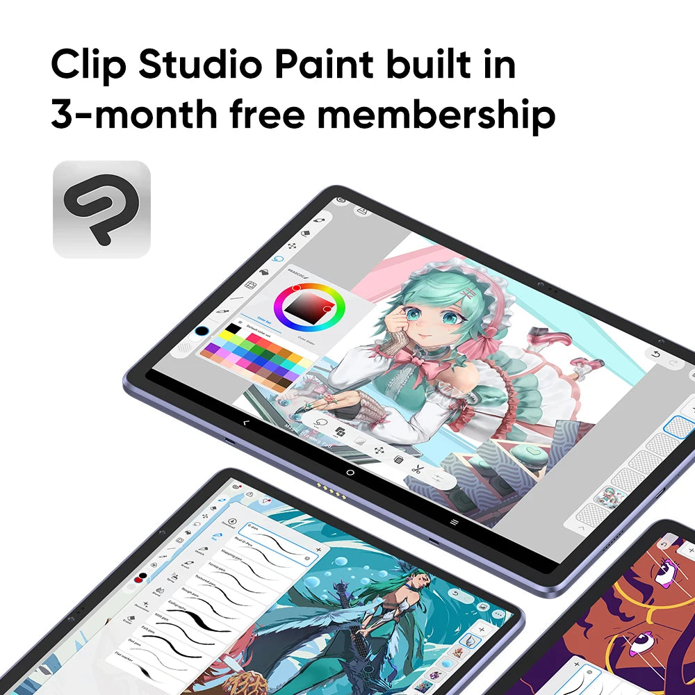 XPPen Magic Drawing Pad 12 inch Tablet Android Pad 2K Resolution 16K Levels 8GB 256GB Graphics Drawing Tablet Monitor Android 14.