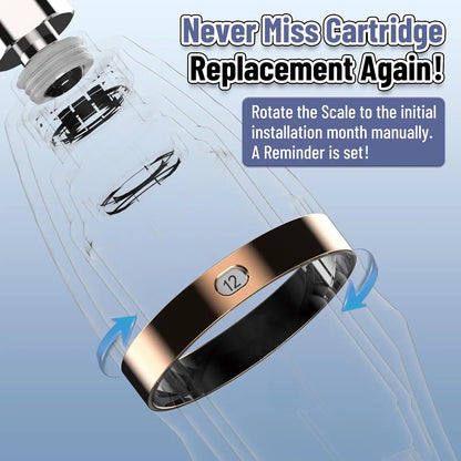 Briskspring Shower Water Filter Purifier To Remove Chlorine Heavy Metals With Time Reminder Shower Head  filter for hard water.