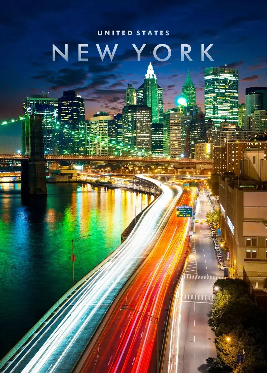 New York City Landscape Poster Travel Canvas Painting Modern Wall Art Modular Print Pictures Aisle Home Living Room Decoration