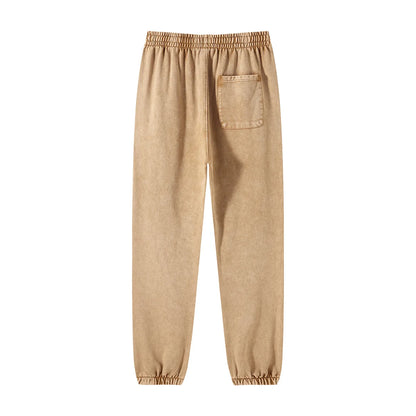 Vier Jahreszeiten Neue Mode Für Männer Casual Trendy Amerikanischen Gewaschen Gewachst Lose Einfarbig Hosen Gerade Jogger Hosen Männliche Hosen