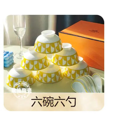 European style tableware, bone china, geometric creativity, home style steak plate dining plate, sunshine cup and plate set gift.