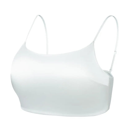 Birdtree 19MM 93% Mulberry Silk 7% Spandex Solid Bra,Women Satin 3/4 Cup U-shaped Back Soft Breathable Sling Underwear A59124JF.