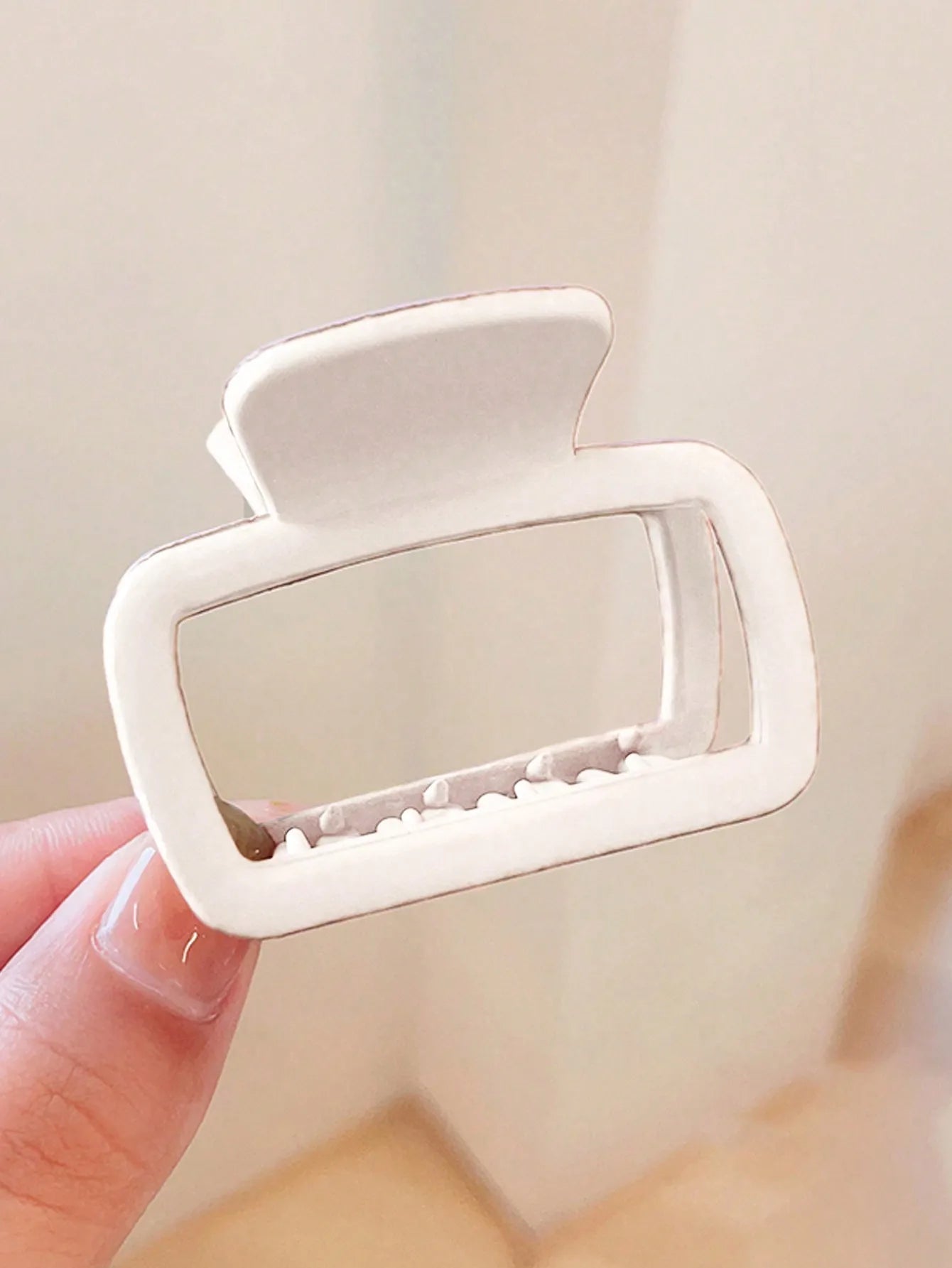 4pcs Women's Square Lightweight Hair Claw Clip Fashionable Elegant Hair Accessory Clip Suitable Hair Styling Makeup.