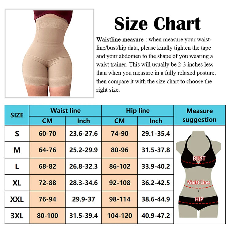 High Waist Body Shaper Panties Seamless Butt Lifter Compression Fajas Reducing Girdles Slimming Corset Shapewear Women Underwear.
