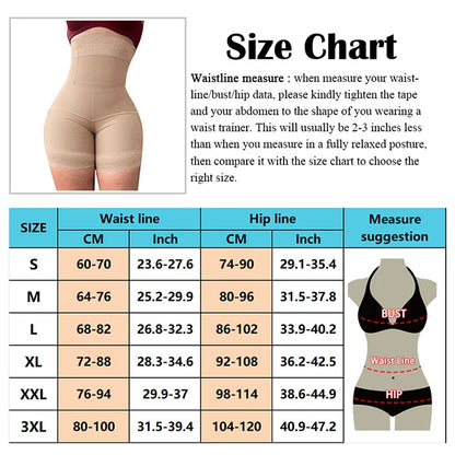 High Waist Body Shaper Panties Seamless Butt Lifter Compression Fajas Reducing Girdles Slimming Corset Shapewear Women Underwear.