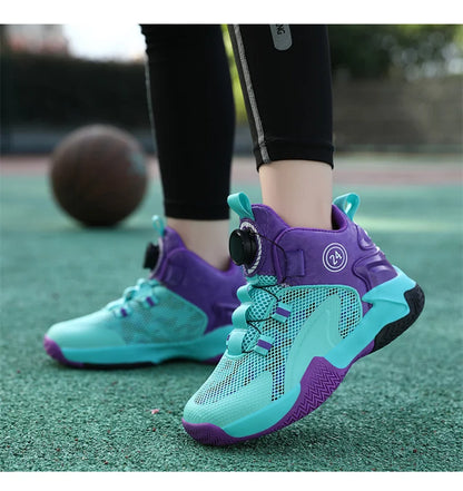 Kids Basketball Shoes Boys Sneakers Non-slip Child Trainer Basket Shoes Outdoor Children Sport Shoes