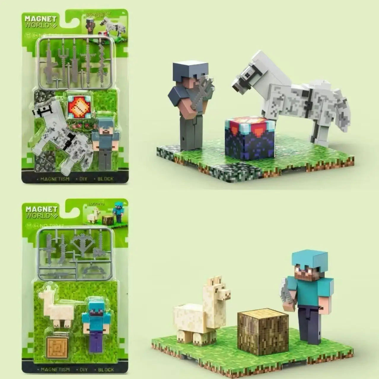 Magnetic Block Magnetic Cubes Set Building Toys Build Mine Magnet World  for Boys Girls  Montessori Sensory.