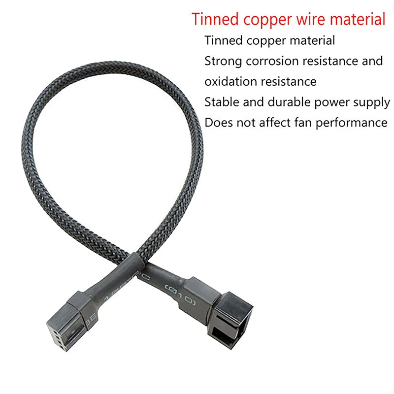 PWM Fan Splitter 4pin Adapter Cable 1 To 1 2 3 4 Computer CPU Fan Splitter PC Fan Extension Power Cable Fan Cooling Y Splitter.