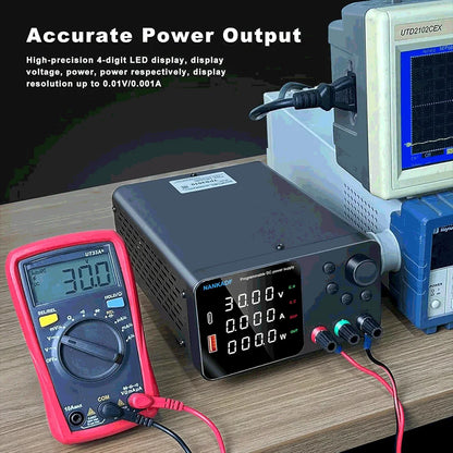 NANKADF Lab Bench Power Supply 30V 10A Switching Power Supply Unit 30V 5A  Adjustable Source 60V 5A Voltage Stabilizer 120V 3A.
