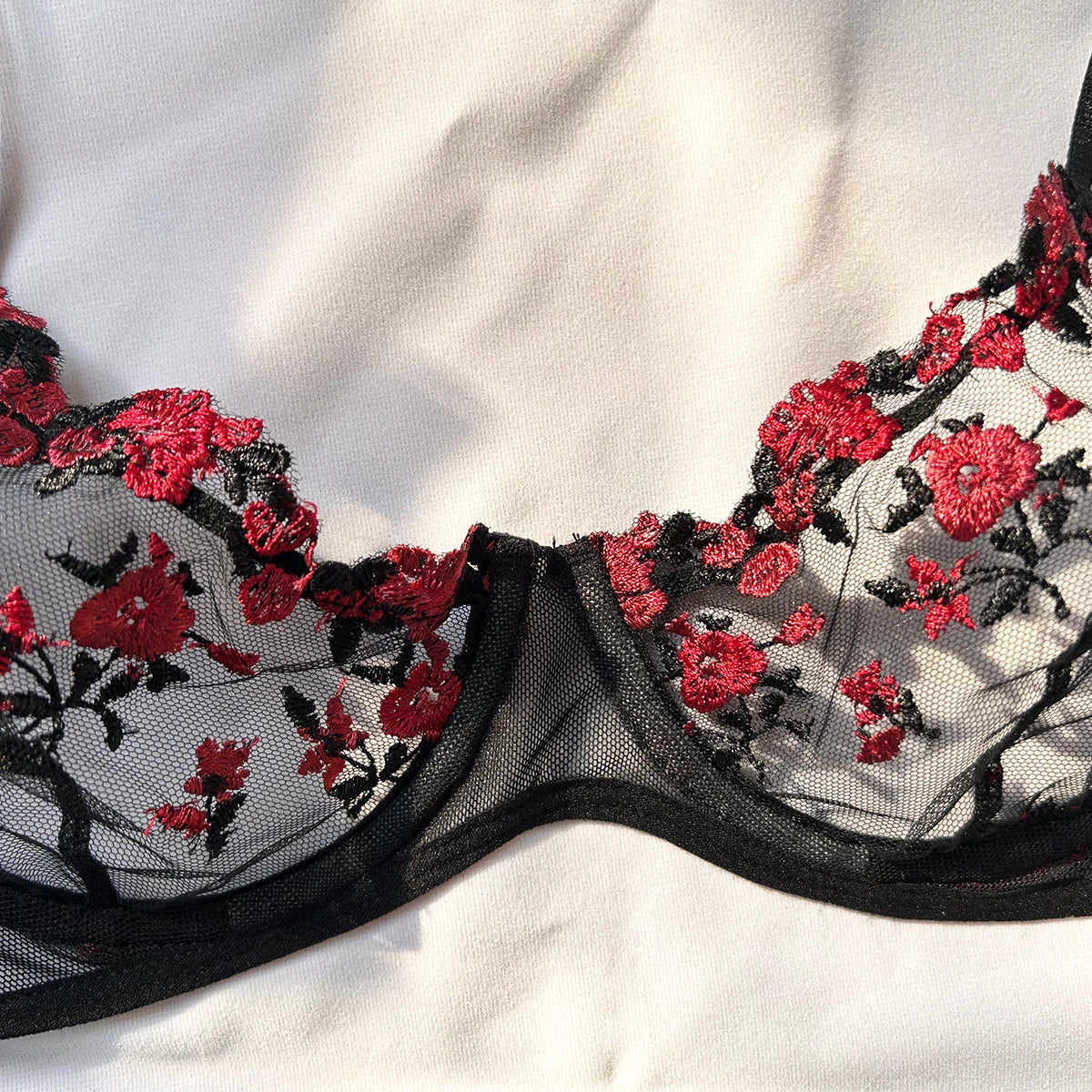 Sexy Set Womens Underwear Exotic Emotional Bra Set Embroidered Print Brassiere Lingerie Set Women's Set Push Up Thin Bralette.
